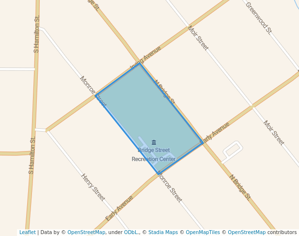 walking in Bridge Street Neighborhood Park map in Eden