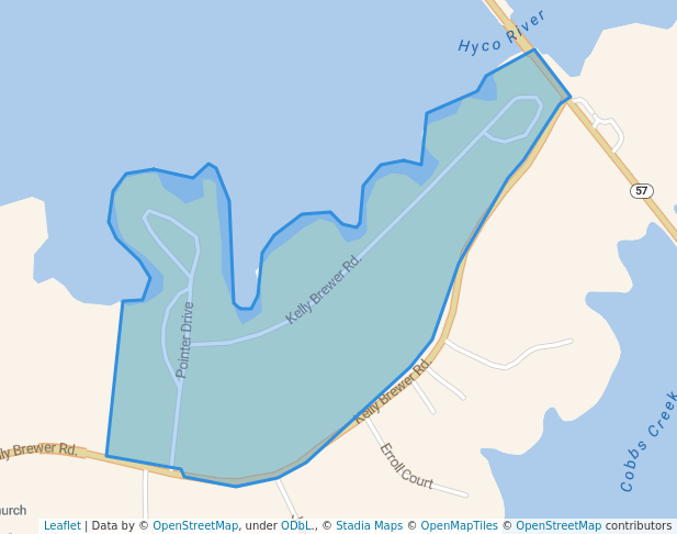 walking in Hyco Lake map in Leasburg