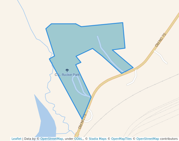 walking in C. L. Rucker Park map in Oxford