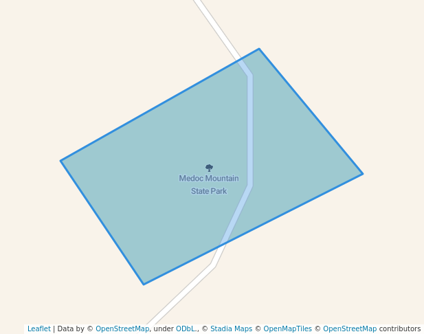 walking in Medoc Mountain State Park map in Enfield