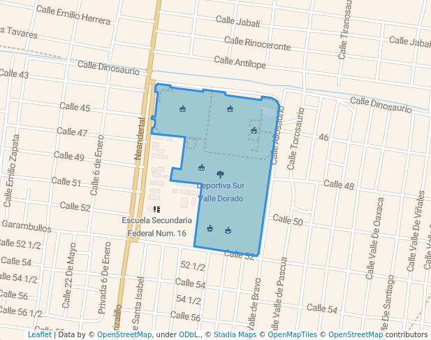 Deportiva Sur Valle Dorado in Chihuahua | Map and Routes