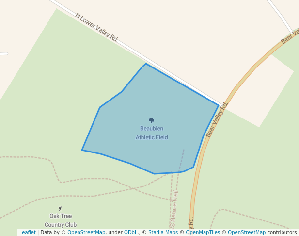 walking in Beaubien Athletic Field map in Tehachapi