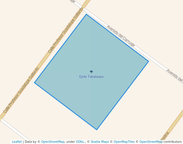 walking in Ejido Tabalaopa map in Chihuahua