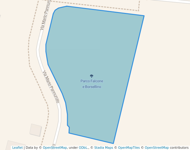 walking in Parco Falcone e Borsellino map in Modena