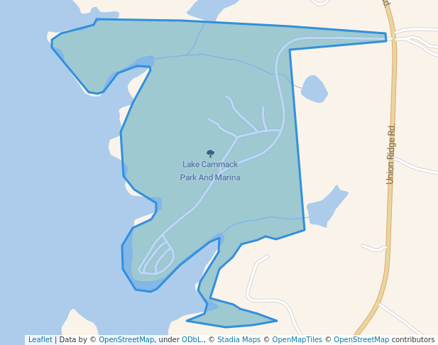 walking in Lake Cammack Park And Marina map in Burlington