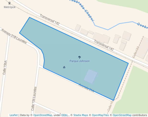 walking in Parque Johnson map in San José