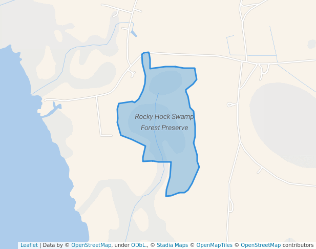 walking in Rocky Hock Swamp Forest Preserve map in Edenton