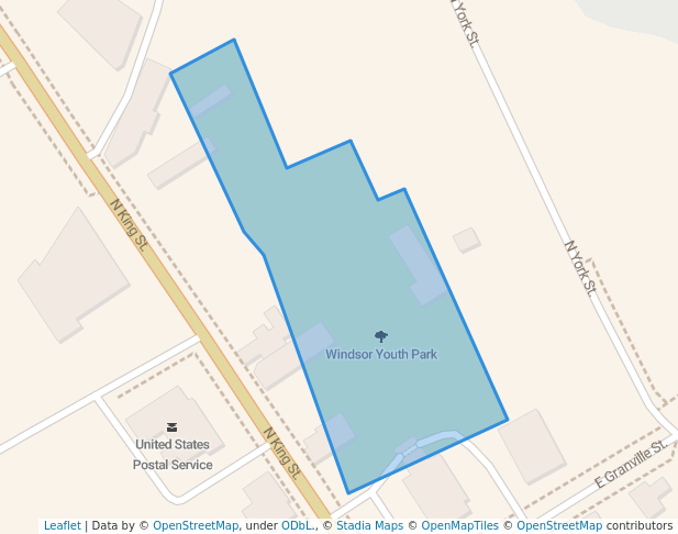 walking in Windsor Youth Park map in Windsor
