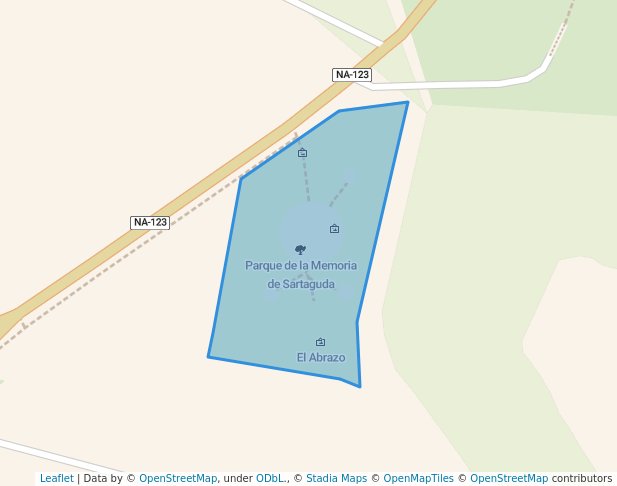 walking in Parque de la Memoria de Sartaguda map in Sartaguda