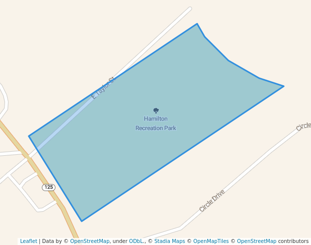 walking in Hamilton Recreation Park map in Hamilton
