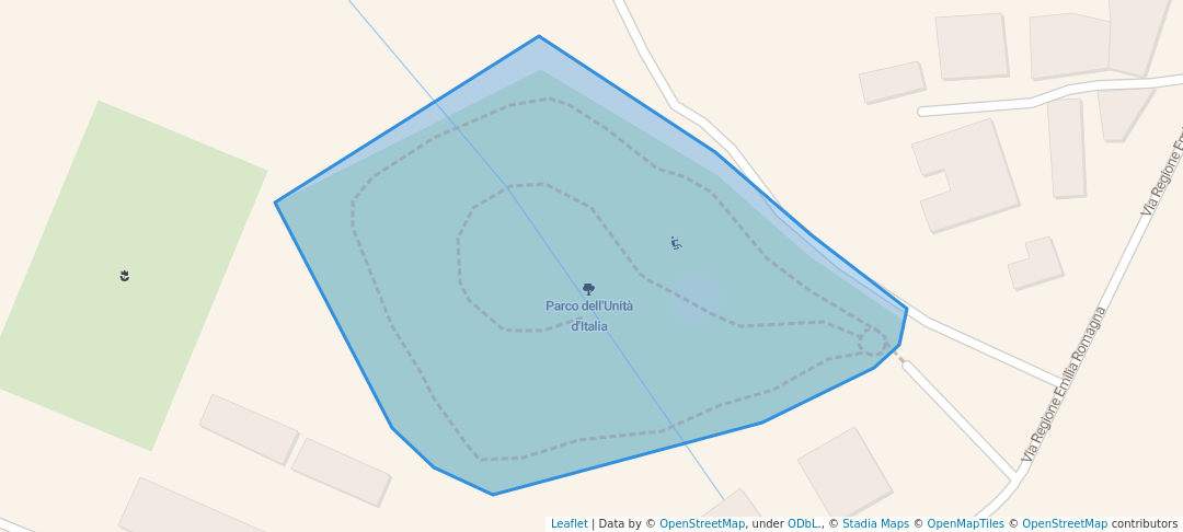 walking in Parco dell'Unità d'Italia map in Altopascio