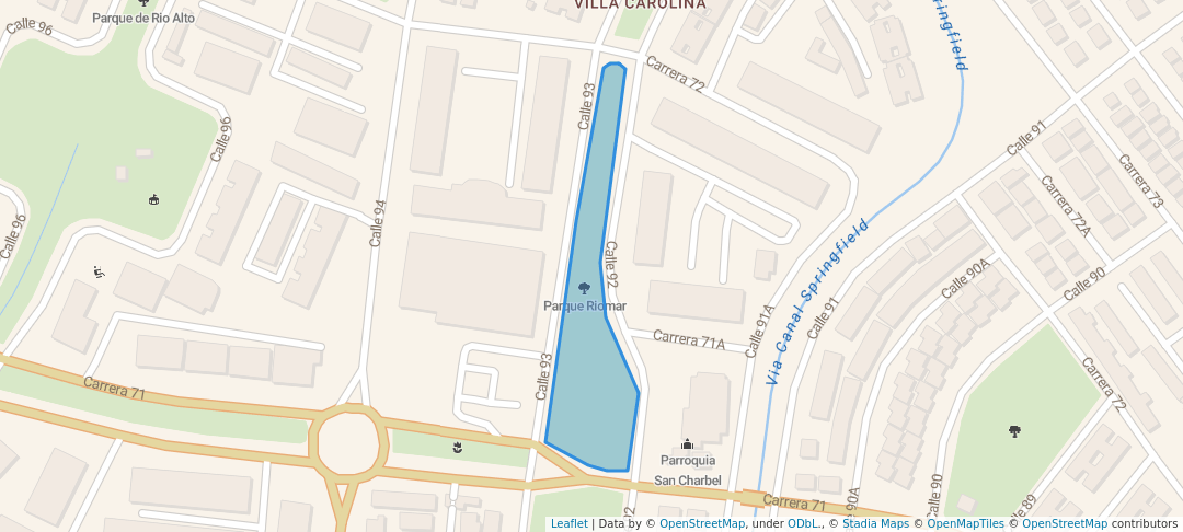 walking in Parque Riomar map in Barranquilla