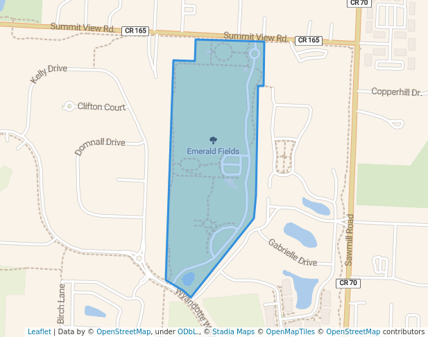 walking in Emerald Fields map in Dublin