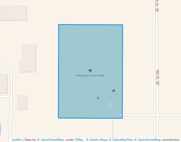 walking in Pleasant View Park map in Willmar