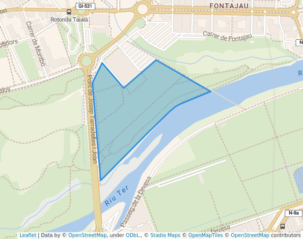 walking in Parc de les Ribes del Ter map in Girona