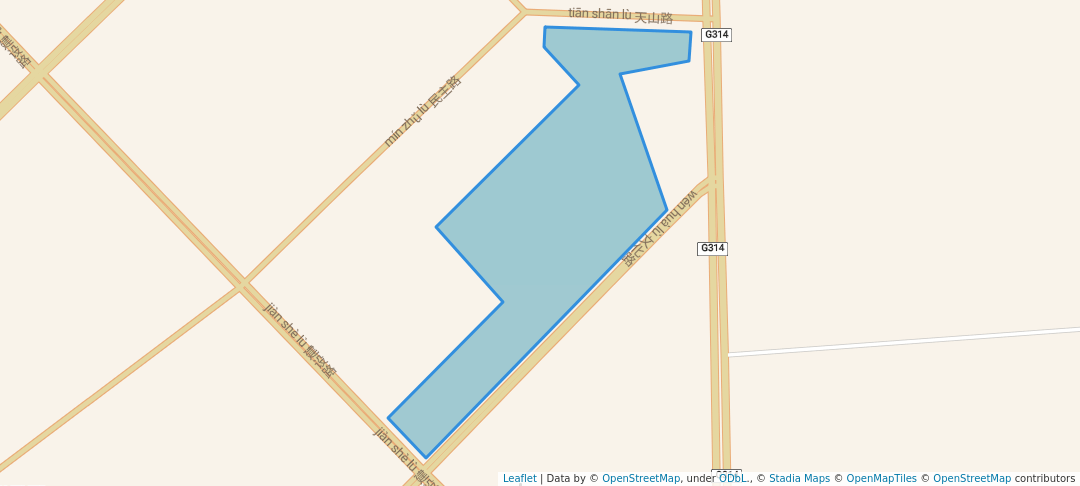 walking in 胡杨公园 map in Aksu Prefecture