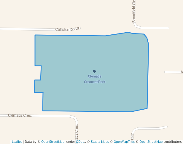 Clematis Crescent Park in Utakarra | Map and Routes