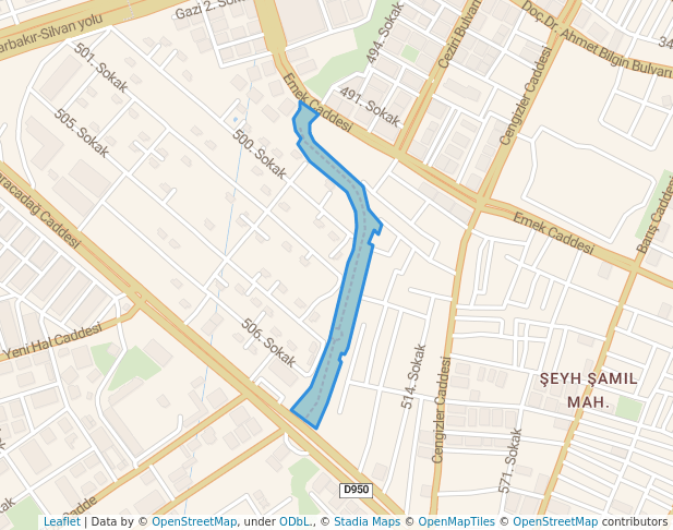 walking in Gulan Park map in Diyarbakır