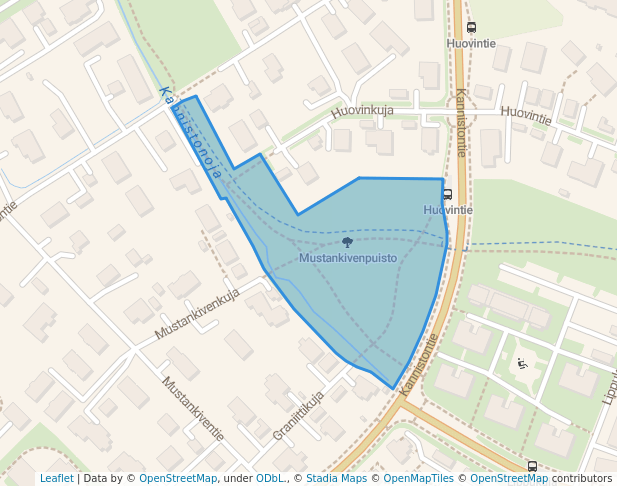 Mustankivenpuisto in Vanda | Map and Routes