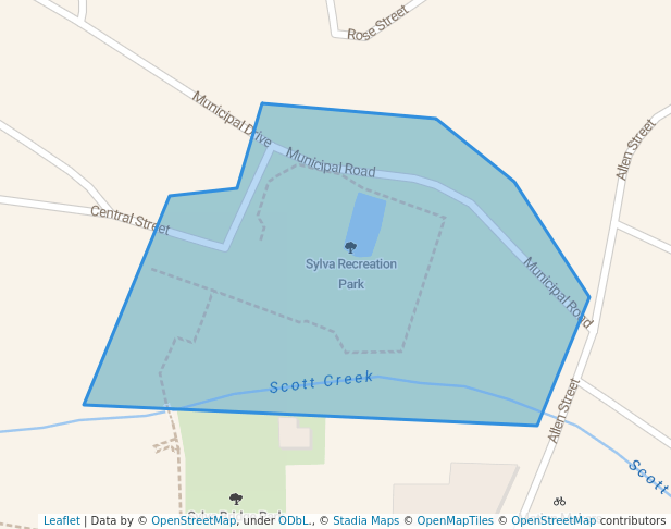 walking in Sylva Recreation Park map in Sylva
