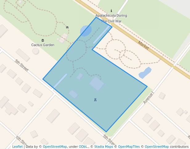 walking in Orman House Historic State Park map in Apalachicola