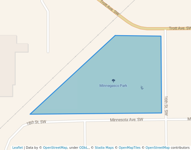 walking in Minnegasco Park map in Willmar