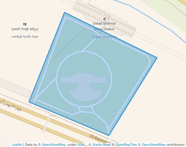 محوطه سازمان مرکزی مترو تبریز