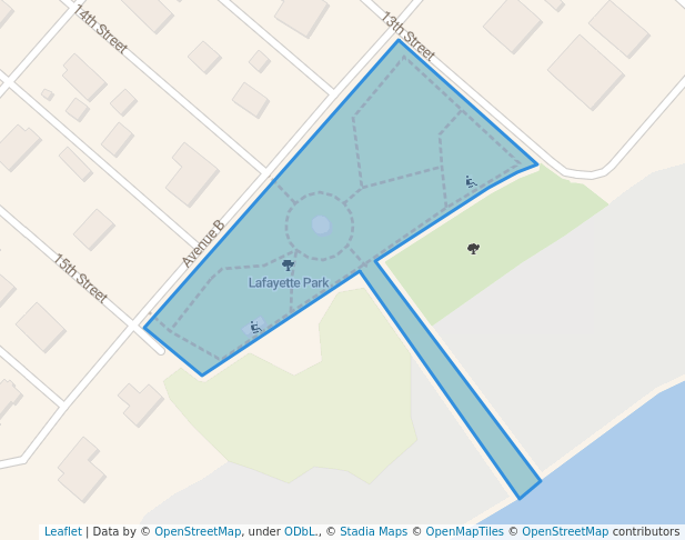 walking in Lafayette Park map in Apalachicola