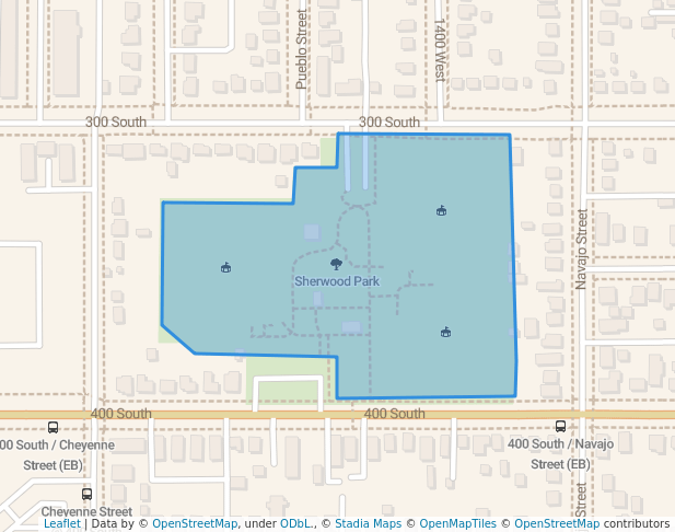 walking in Sherwood Park map in Salt Lake City