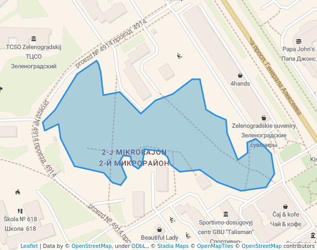 walking in Берёзовая роща map in Zelenograd