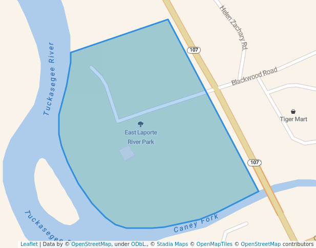 walking in East Laporte River Park map in Cullowhee