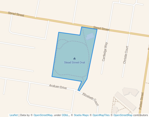 walking in Stead Reserve map in Sale