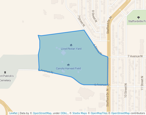 walking in Dave Elton Park map in Lethbridge