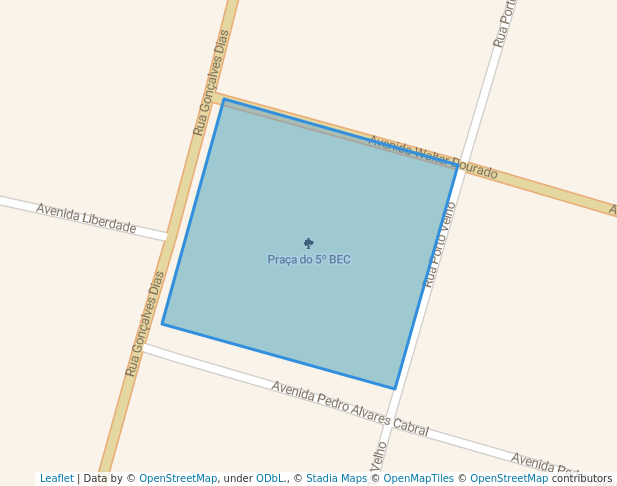 walking in Praça do 5º BEC map in Vilhena