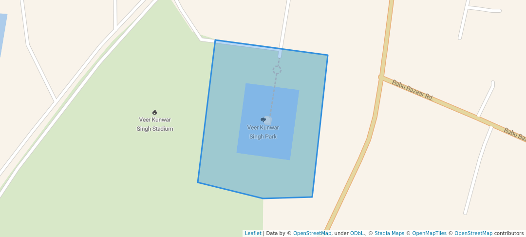 walking in Veer Kunwar Singh Park map in Arrah