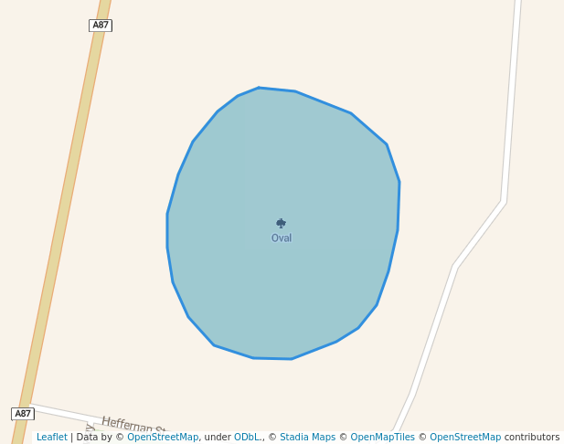 walking in Oval map in Ti Tree