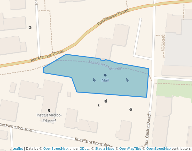 walking in Mail map in Saint-Denis