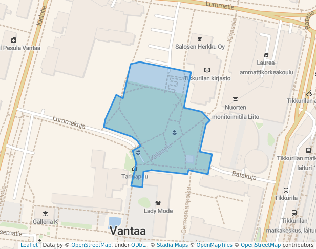 Kirjastopuisto in Vanda | Map and Routes