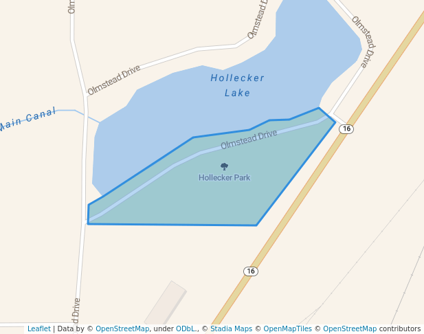 walking in Hollecker Park map in Glendive