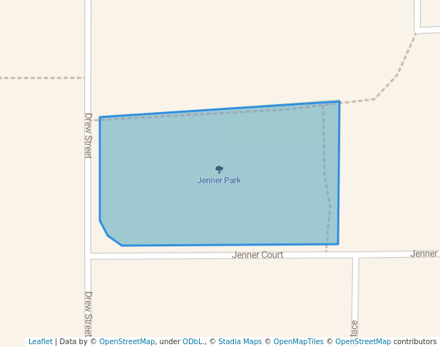 walking in Jenner Park map in Spalding