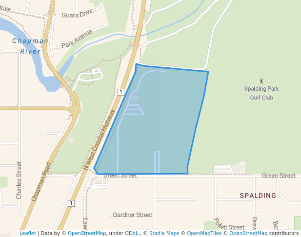 walking in GBSC Sports Park map in Spalding