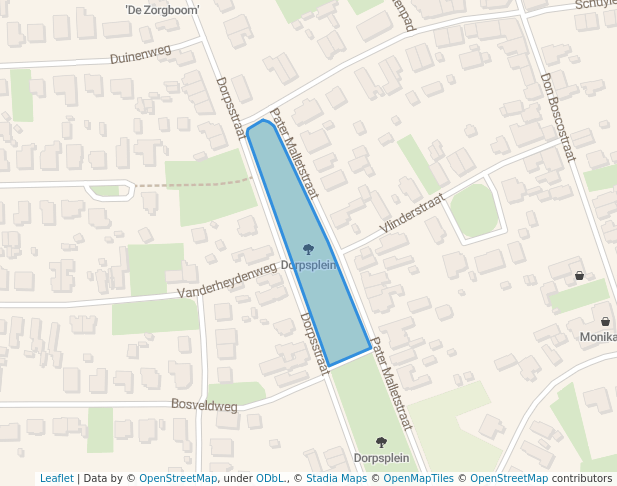 walking in Dorpsplein map in Hechtel-Eksel