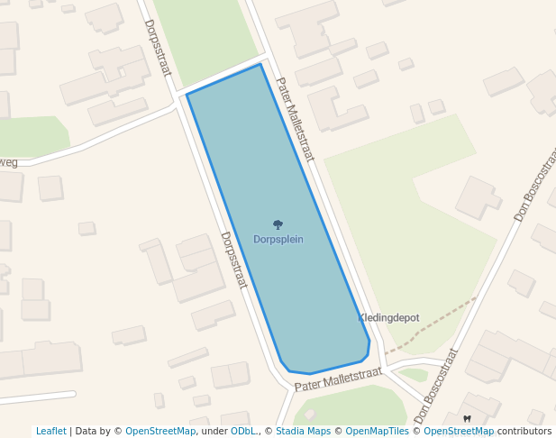 walking in Dorpsplein map in Hechtel-Eksel