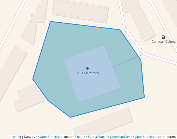 walking in Villa Martorana map in Palermo