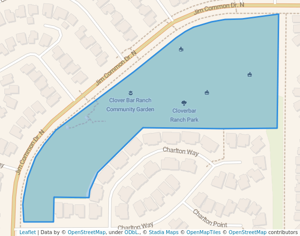 walking in Cloverbar Ranch Park map in Sherwood Park