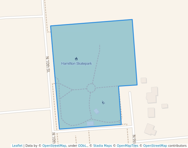 walking in Claudia Driscoll Park map in Hamilton