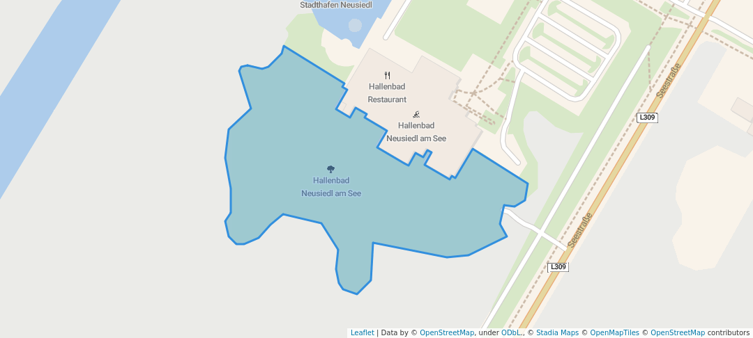 walking in Hallenbad Neusiedl am See map in Neusiedl am See