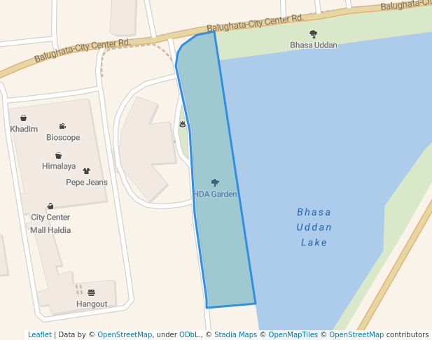 walking in HDA Garden map in Haldia