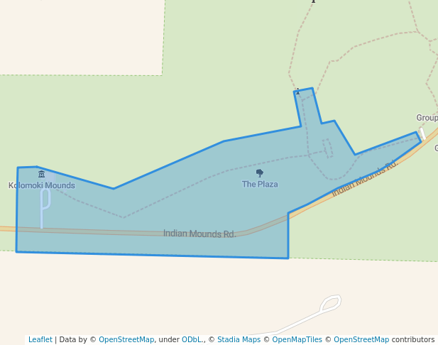 walking in The Plaza map in Blakely