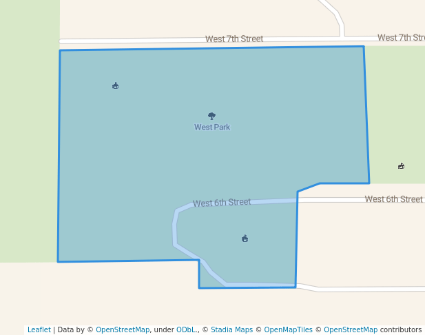 walking in West Park map in Imperial
